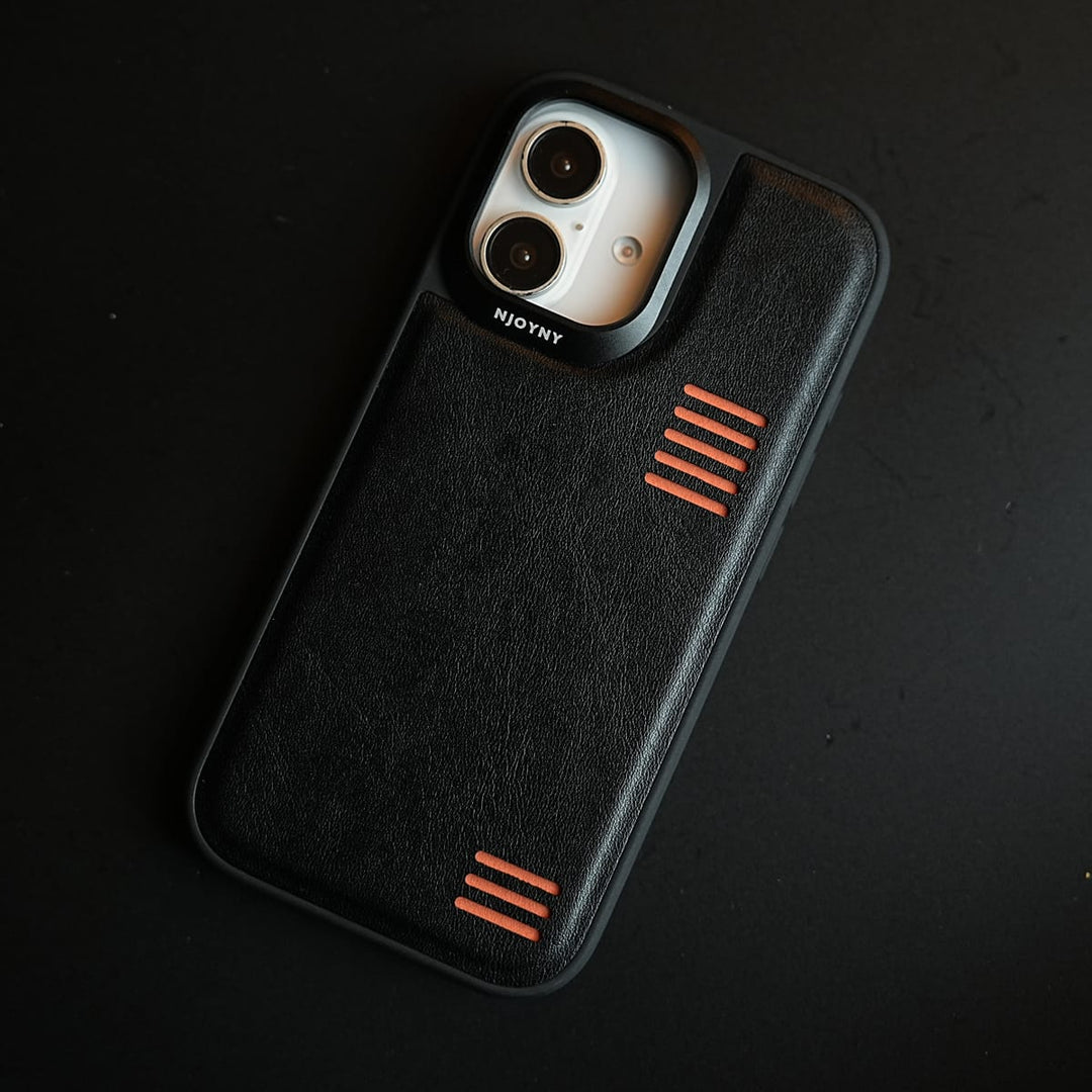 FRATO iPhone 17 Series Premium PU Leather Case for iPhone 17 | Metal Camera Frame