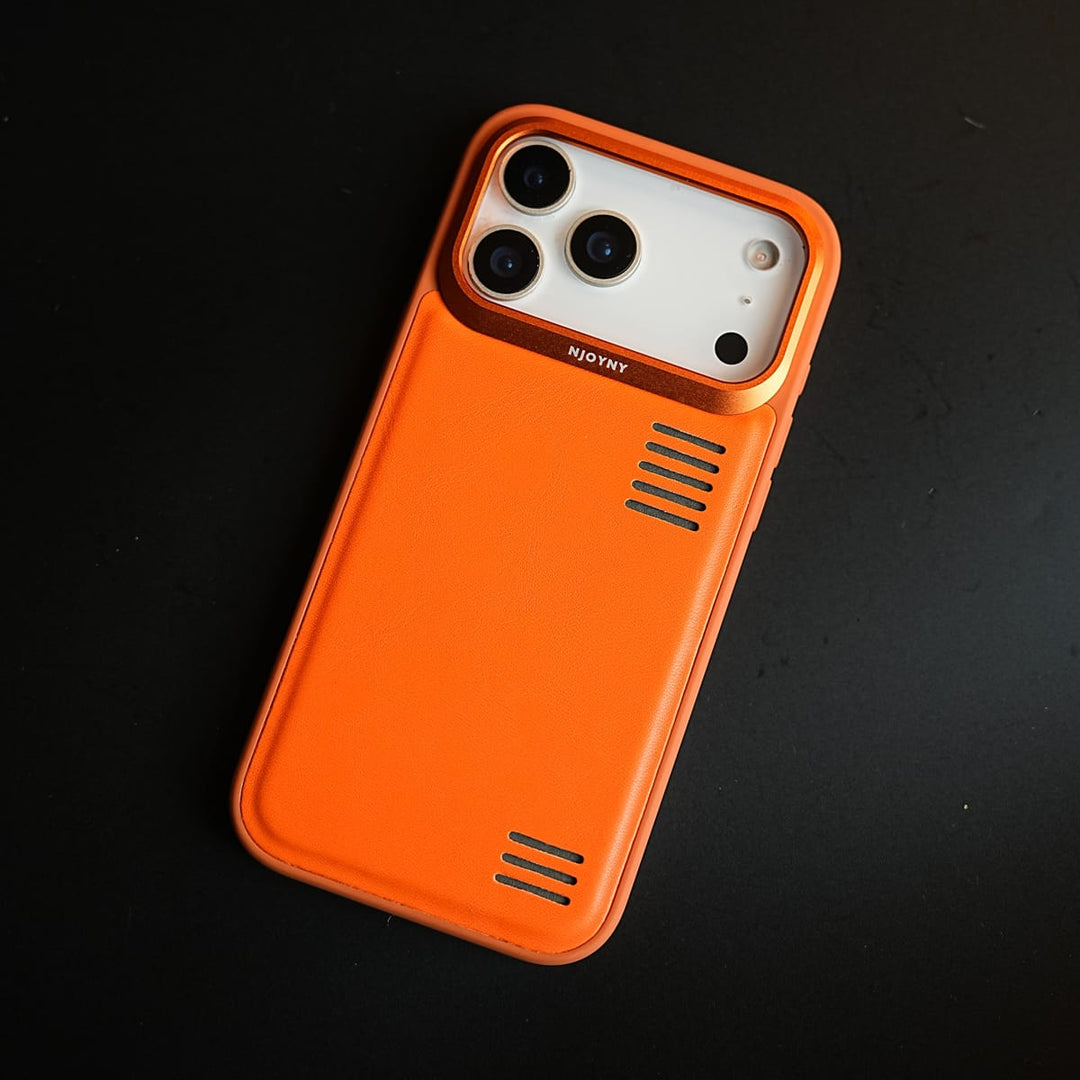FRATO iPhone 17 Series Premium PU Leather Case for iPhone 17 Series | Metal Camera Frame