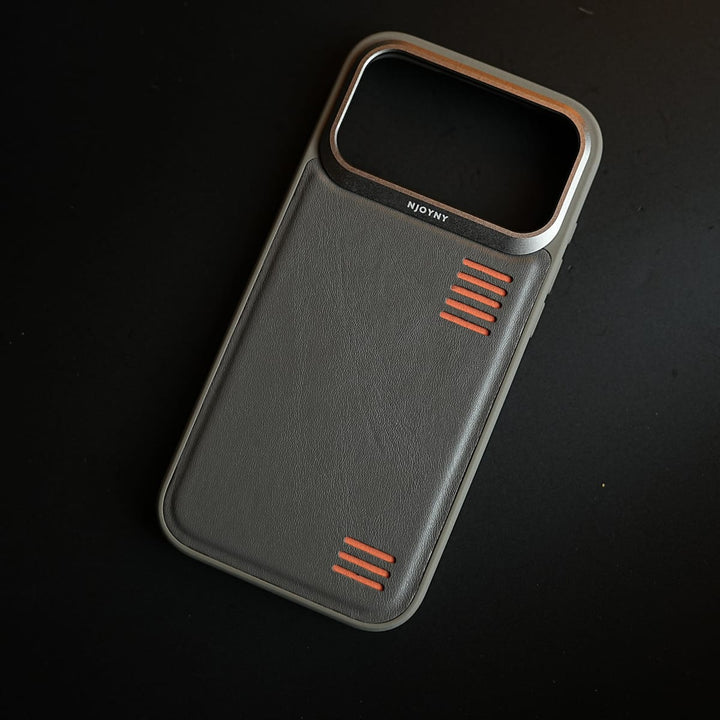 FRATO iPhone 17 Series Premium PU Leather Case for iPhone 17 Series | Metal Camera Frame