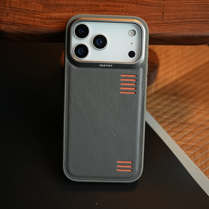FRATO iPhone 17 Series Premium PU Leather Case for iPhone 17 Series | Metal Camera Frame