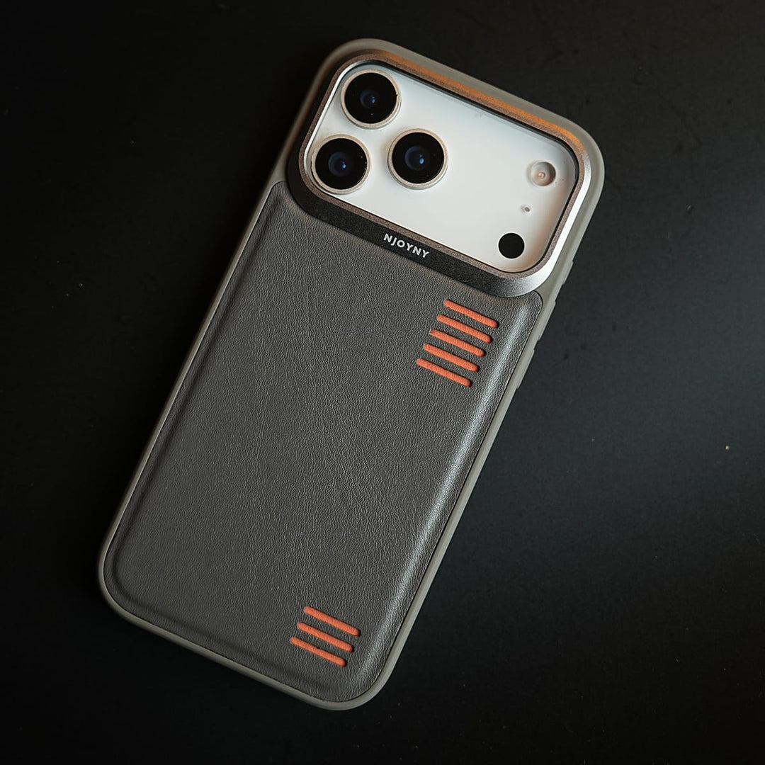 FRATO iPhone 17 Series Premium PU Leather Case for iPhone 17 Series | Metal Camera Frame