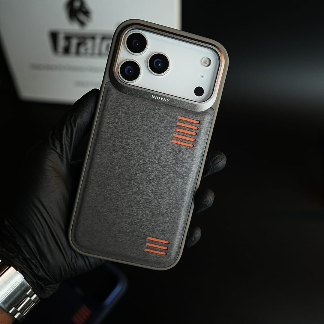 FRATO iPhone 17 Series Premium PU Leather Case for iPhone 17 Series | Metal Camera Frame