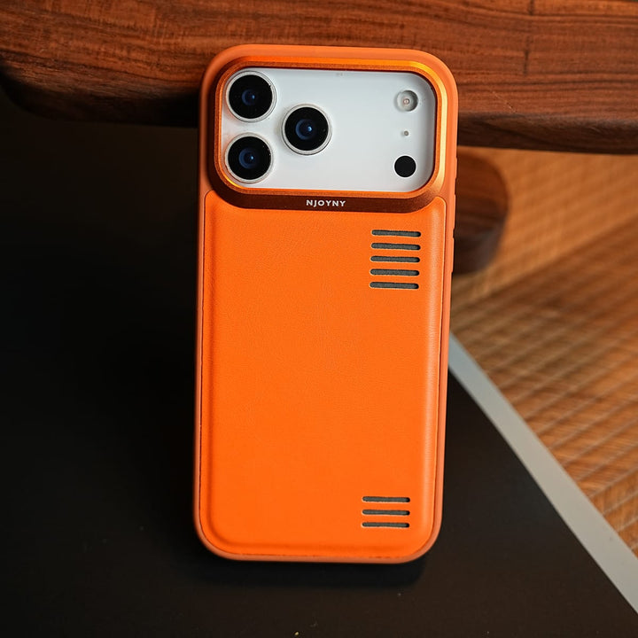 FRATO iPhone 17 Series Premium PU Leather Case for iPhone 17 Series | Metal Camera Frame