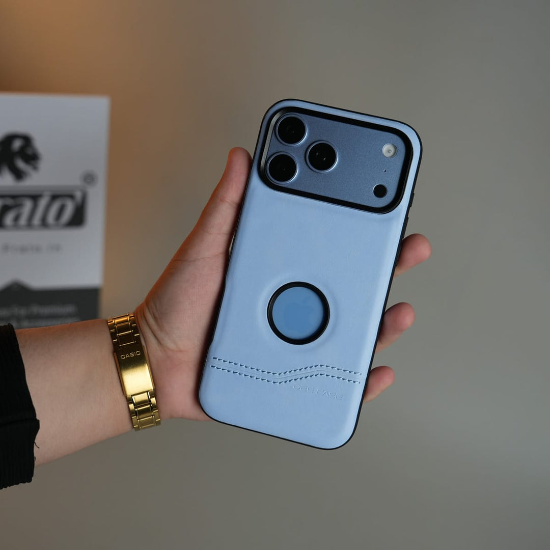 FRATO iPhone 17 Series Stitched Leather Texture Case for 17 Series | Raised Camera Protection Cover