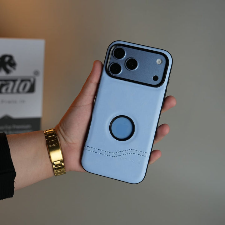 FRATO iPhone 17 Series Stitched Leather Texture Case for 17 Series | Raised Camera Protection Cover