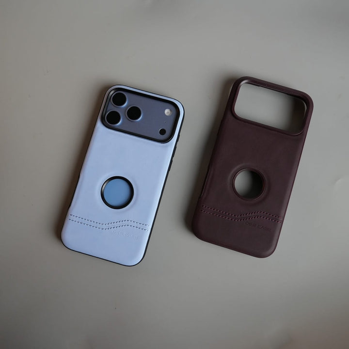 FRATO iPhone 17 Series Stitched Leather Texture Case for 17 Series | Raised Camera Protection Cover