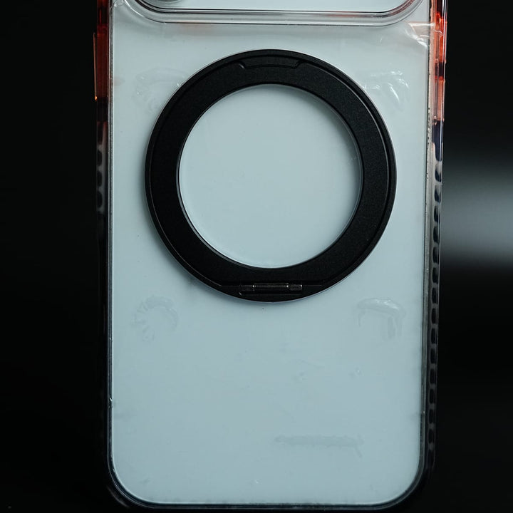 FRATO iPhone 17 Series Two-Tone Clear Case for iPhone 17 Series | Rotating Ring Stand