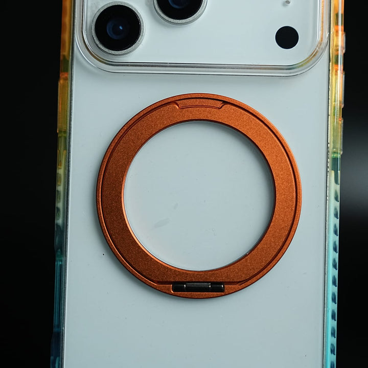FRATO iPhone 17 Series Two-Tone Clear Case for iPhone 17 Series | Rotating Ring Stand