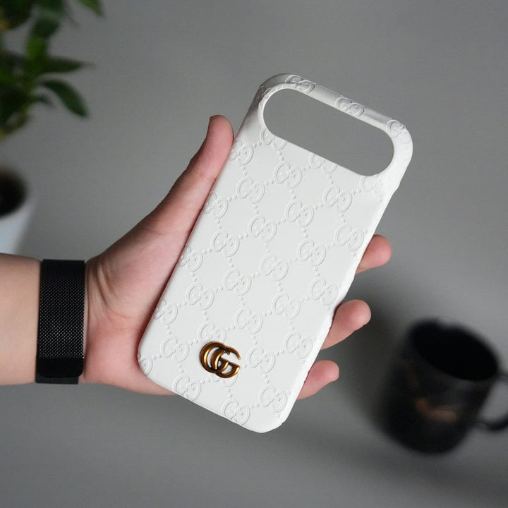 FRATO iPhone 17 Series White iPhone 17 Air Luxury GG Fashion Leather Brand Case Cover