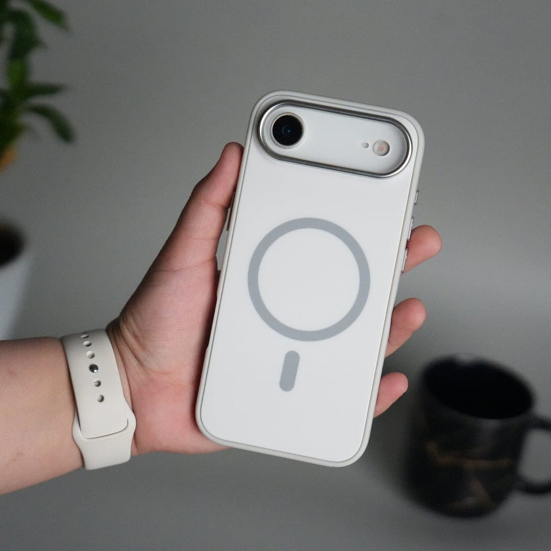 FRATO iPhone 17 Series White iPhone 17 Air Matte MagSafe Case | Electroplated Camera Frame | Shockproof Back Cover