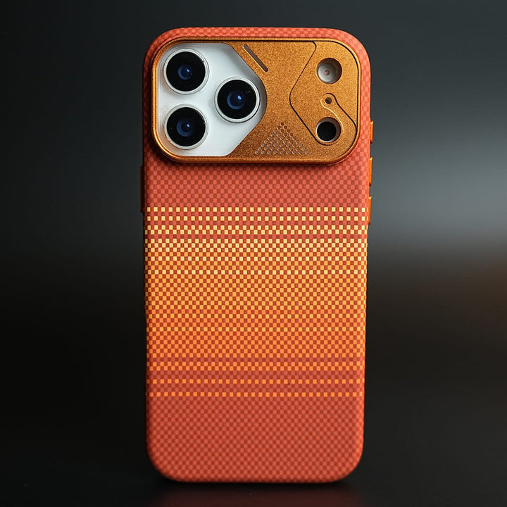 FRATO iPhone 17 Series YellowOrange Armid Designer MagSafe Case for 17 Pro Max with Metal Camera Protection