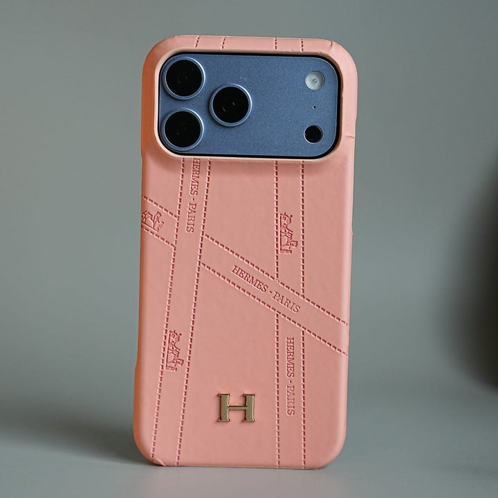 FRATO iPhone 18 Series 18 Pro Max / Beige Premium H-Style PU Leather Case for iPhone 18 Series | Luxury Designer-Inspired Protective Cover