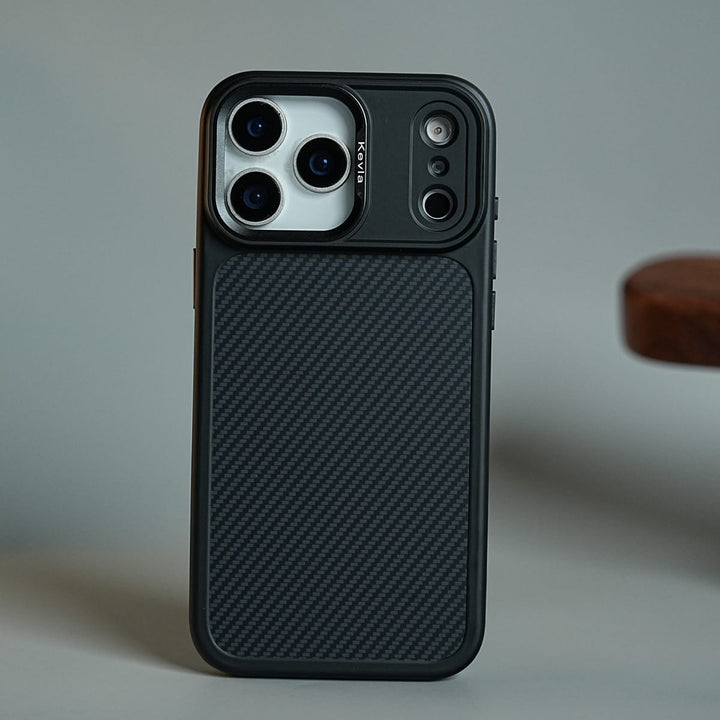 FRATO iPhone 18 Series 18 Pro Max / Black Carbon Fiber Texture Magnetic Case for iPhone 18 Series | Camera Protection Cover