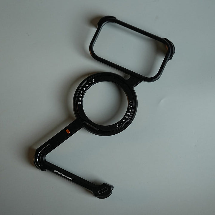 FRATO iPhone 18 Series 18 Pro Max / Black iPhone 18 Series Z Shape Aluminum Metal Rotating Kickstand Frameless Design