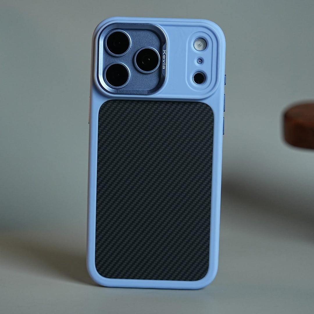 FRATO iPhone 18 Series 18 Pro Max / Blue Carbon Fiber Texture Magnetic Case for iPhone 18 Series | Camera Protection Cover