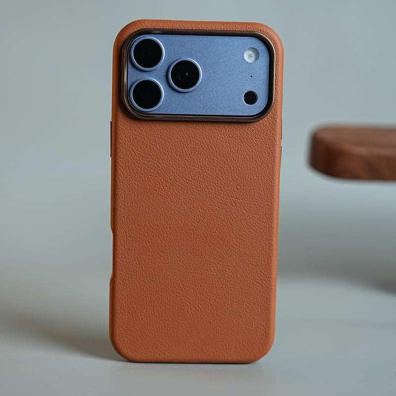 FRATO iPhone 18 Series 18 Pro Max / Brown Premium Leather-Texture Case for iPhone 18 Series | MagSafe Compatible Cover