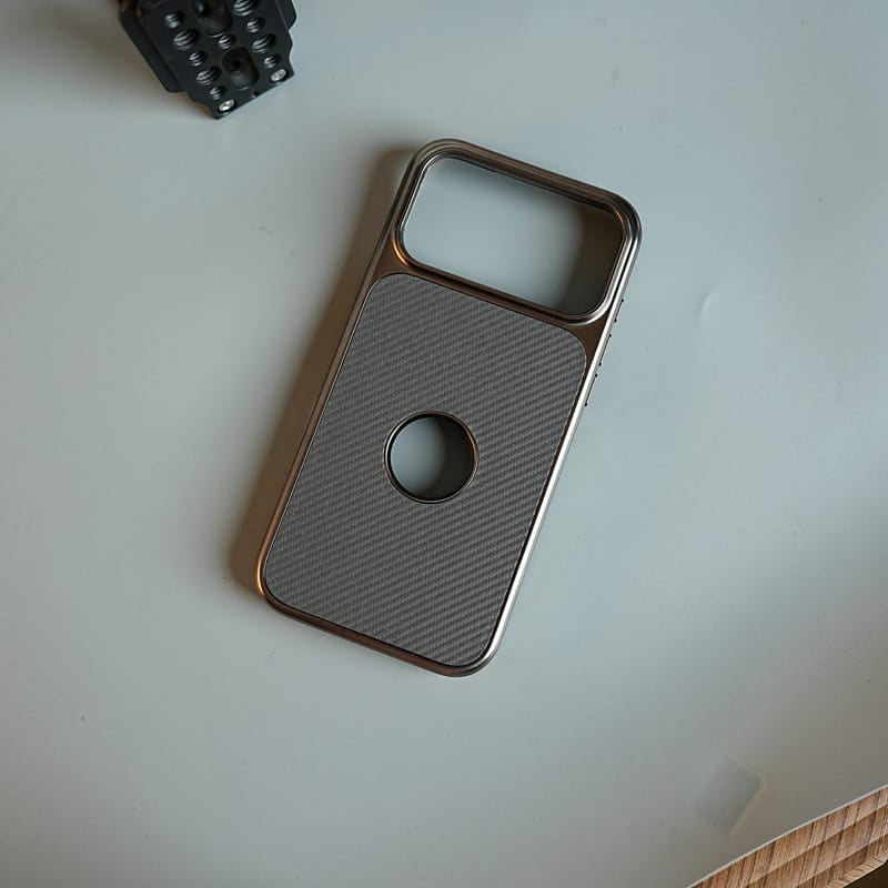 FRATO iPhone 18 Series Carbon Design Logo Cut Case For iPhone 18 Series | Protective Cover