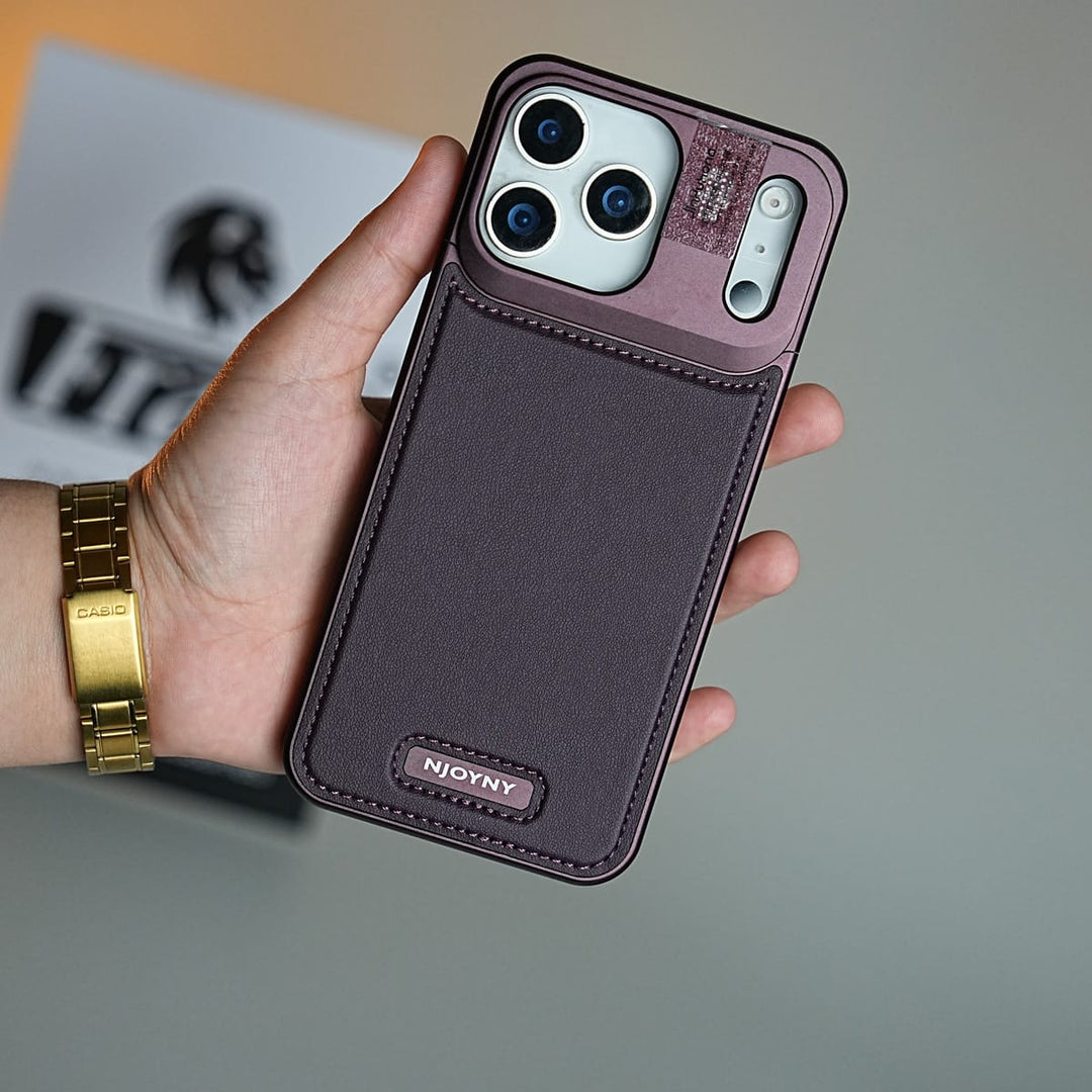 FRATO iPhone 18 Series iPhone 18 Pro / Burgundy iPhone 18 Series Premium Metallic AeroFLex Leather MagSafe Case