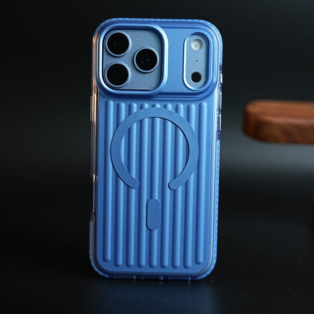 FRATO iPhone 18 Series iPhone 18 Pro Max / Blue Ribbed Texture MagSafe Compatible Case for iPhone 18 Series | Premium Protective Cover