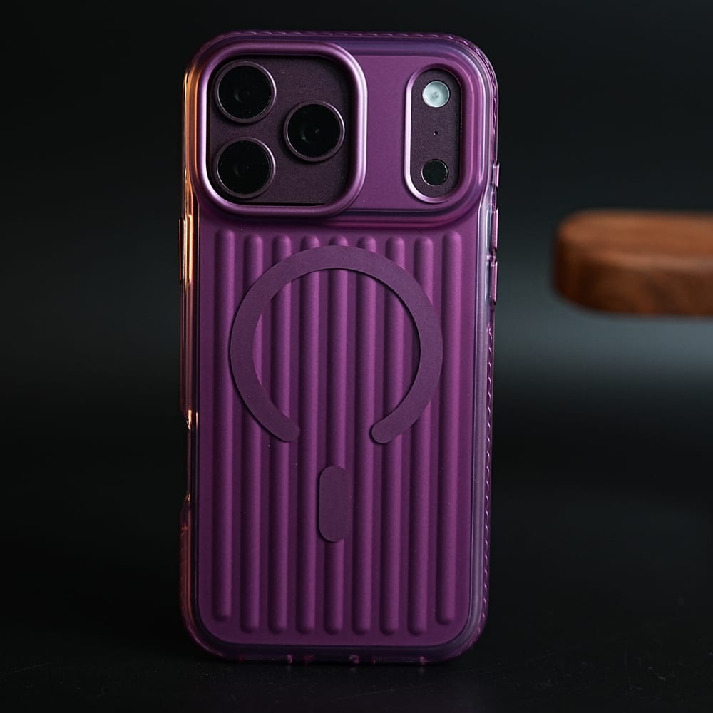 FRATO iPhone 18 Series iPhone 18 Pro Max / Burgundy Ribbed Texture MagSafe Compatible Case for iPhone 18 Series | Premium Protective Cover