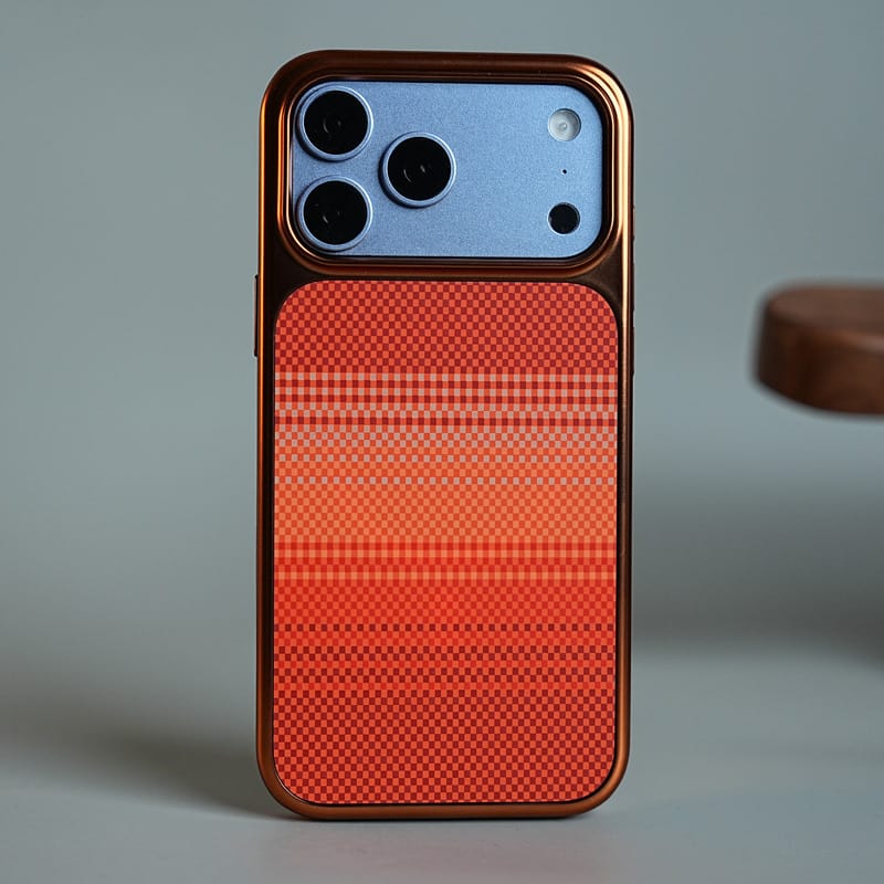 FRATO iPhone 18 Series iPhone 18 Pro Max / Orange Carbon Design Mag Ring Case For iPhone 18 Series | Slim Protective Cover