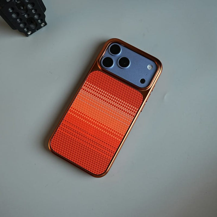FRATO iPhone 18 Series iPhone 18 Pro / Orange Carbon Design Mag Ring Case For iPhone 18 Series | Slim Protective Cover