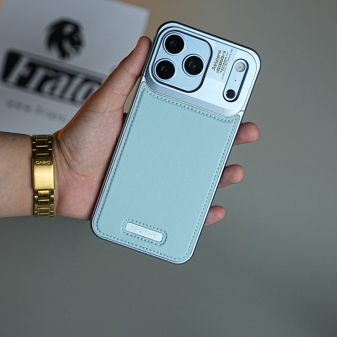 FRATO iPhone 18 Series iPhone 18 Pro / Sierra Blue iPhone 18 Series Premium Metallic AeroFLex Leather MagSafe Case