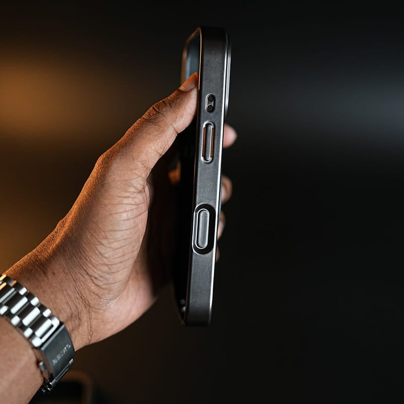 FRATO iPhone 18 Series PU Leather Stitch Case For iPhone 18 Series  | 360° Rotating Metal Ring Stand Cover