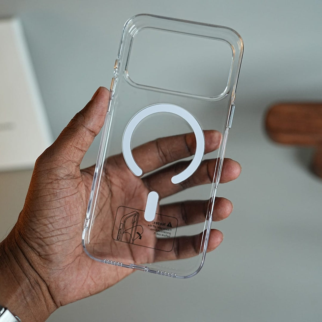 FRATO iPhone 18 Series Tinted Transparent Anti Yellow Magnetic Hard Cristal Case for iPhone 18 Series | Metal Camera Frame