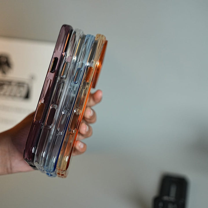 FRATO iPhone 18 Series Tinted Transparent Anti Yellow Magnetic Hard Cristal Case for iPhone 18 Series | Metal Camera Frame