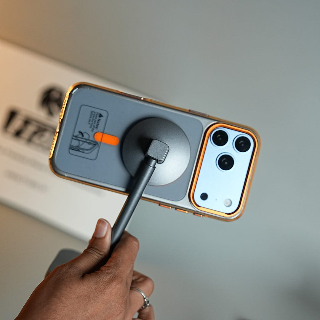 FRATO iPhone 18 Series Tinted Transparent Anti Yellow Magnetic Hard Cristal Case for iPhone 18 Series | Metal Camera Frame