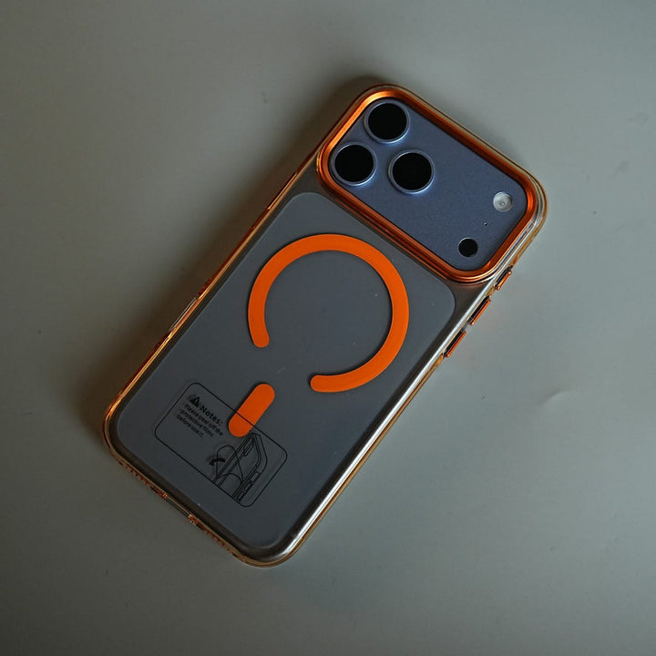 FRATO iPhone 18 Series Tinted Transparent Anti Yellow Magnetic Hard Cristal Case for iPhone 18 Series | Metal Camera Frame