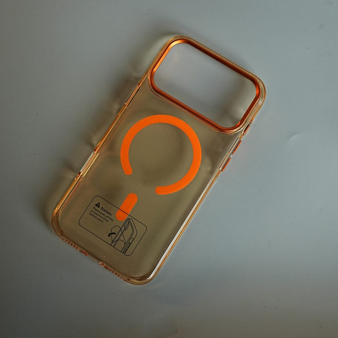 FRATO iPhone 18 Series Tinted Transparent Anti Yellow Magnetic Hard Cristal Case for iPhone 18 Series | Metal Camera Frame