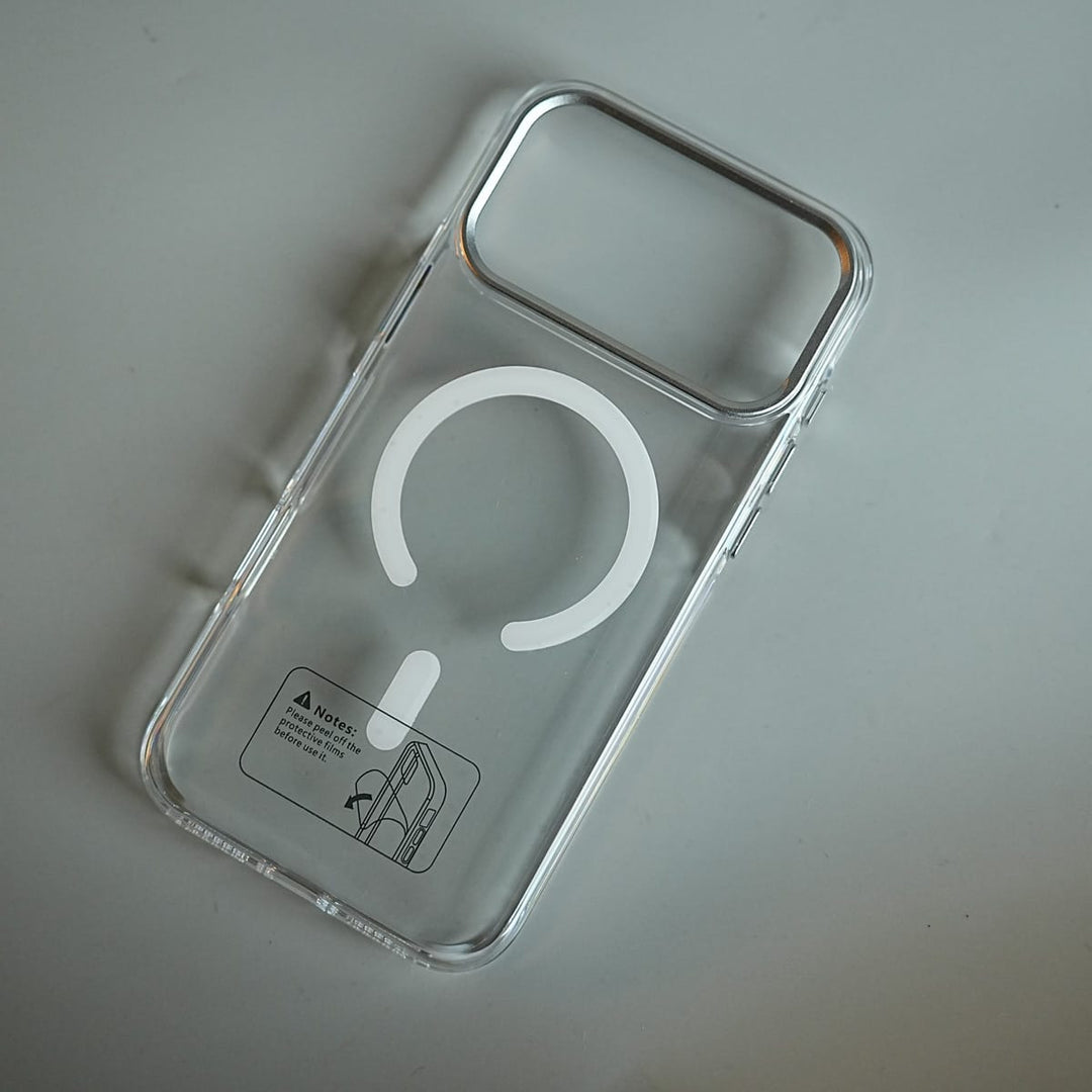 FRATO iPhone 18 Series Tinted Transparent Anti Yellow Magnetic Hard Cristal Case for iPhone 18 Series | Metal Camera Frame