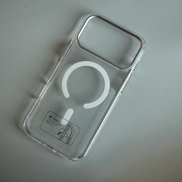 FRATO iPhone 18 Series Tinted Transparent Anti Yellow Magnetic Hard Cristal Case for iPhone 18 Series | Metal Camera Frame