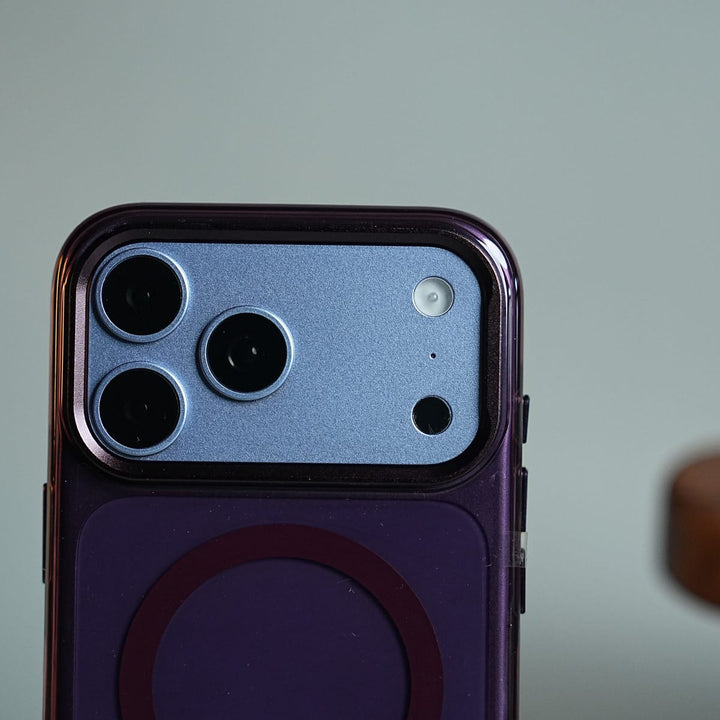 FRATO iPhone 18 Series Tinted Transparent Anti Yellow Magnetic Hard Cristal Case for iPhone 18 Series | Metal Camera Frame