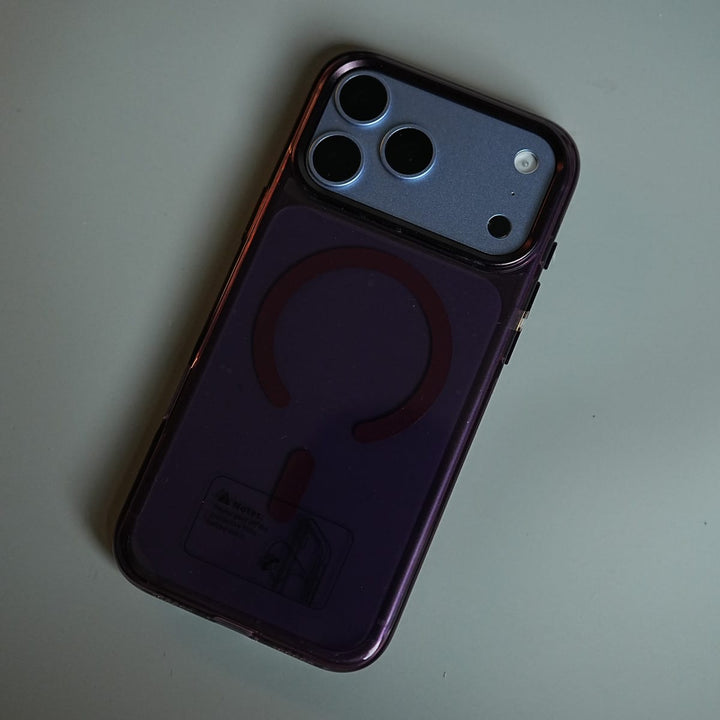 FRATO iPhone 18 Series Tinted Transparent Anti Yellow Magnetic Hard Cristal Case for iPhone 18 Series | Metal Camera Frame