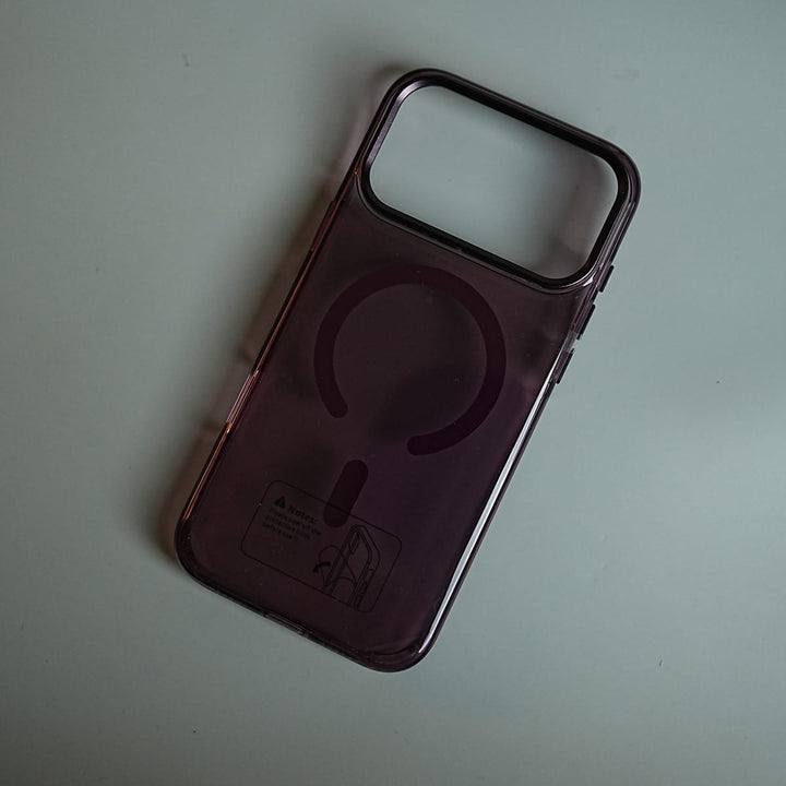 FRATO iPhone 18 Series Tinted Transparent Anti Yellow Magnetic Hard Cristal Case for iPhone 18 Series | Metal Camera Frame