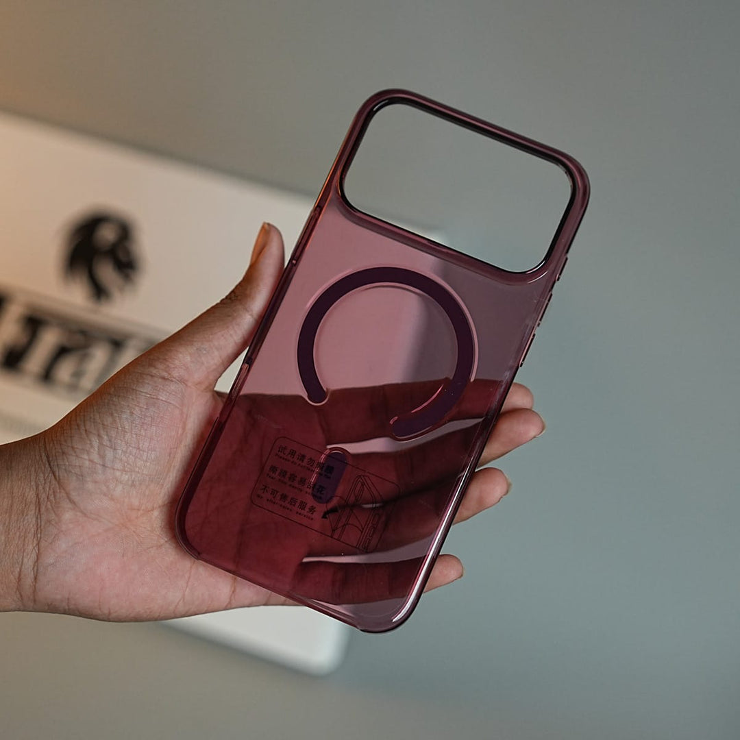 FRATO iPhone 18 Series Tinted Transparent Anti Yellow Magnetic Hard Cristal Case for iPhone 18 Series | Raised Camera Surround