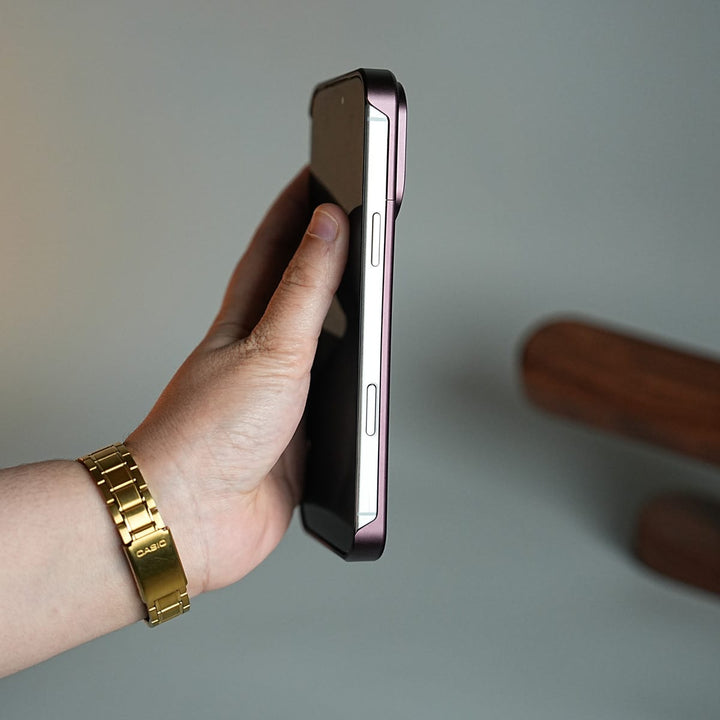 FRATO iPhone 18 Series Wood Leather AeroFLex Aluminium Case for iPhone 18 Pro Max With Rotating Stand