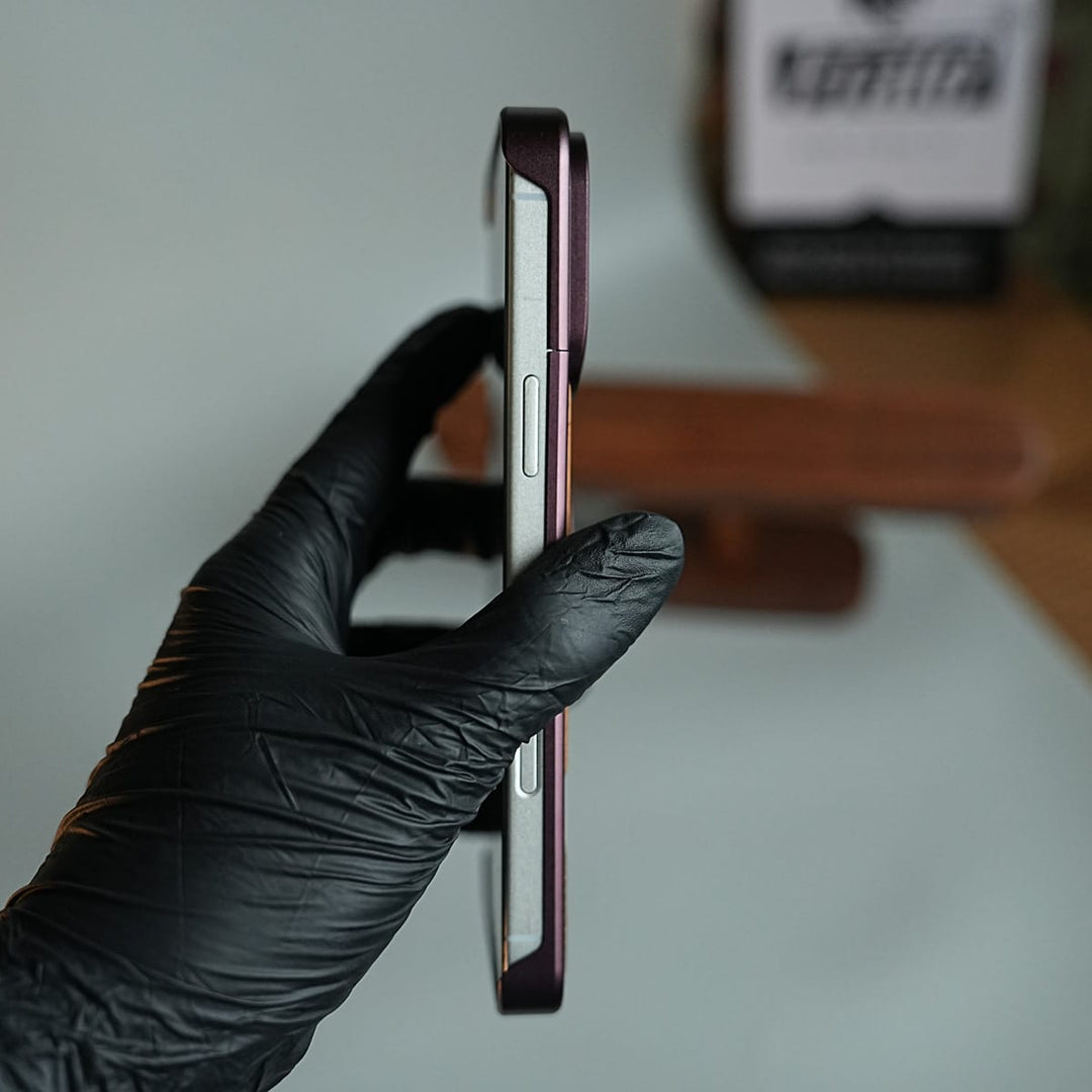 FRATO iPhone 18 Series Wood Leather AeroFLex Aluminium Case for iPhone 18 Pro Max With Rotating Stand