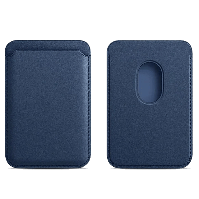 FRATO iPhone Accessories Blue Luxury Leather Magnetic MagSafe Wallet For iPhone MagSafe Phones