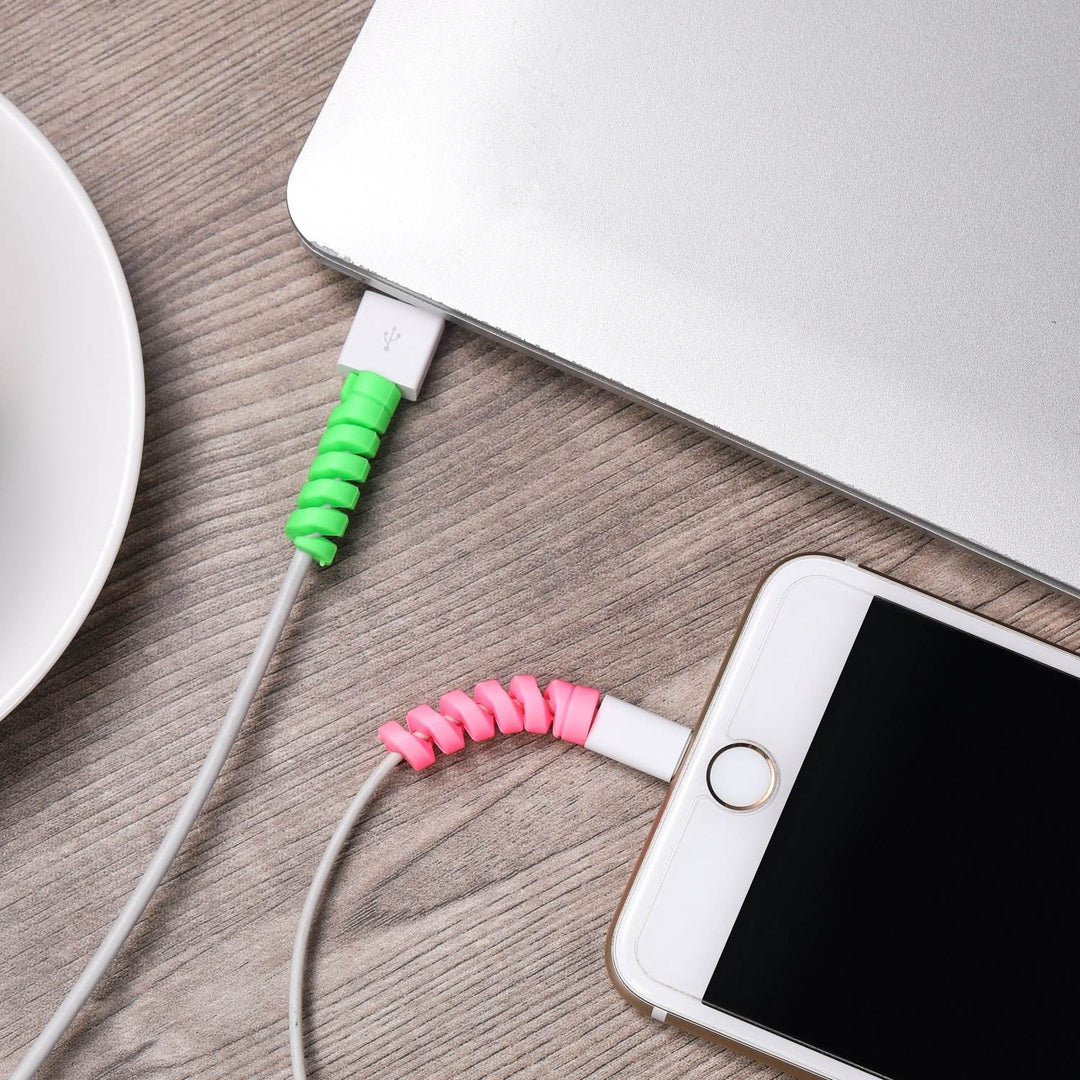 FRATO iPhone Accessories Cable Protector &amp; Microfiber Cleaning Cloth Combo | 6-Piece Accessory Kit