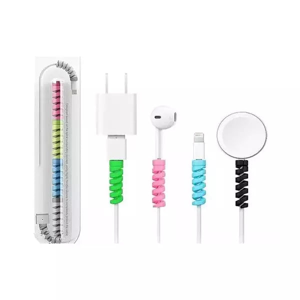 FRATO iPhone Accessories Cable Protector &amp; Microfiber Cleaning Cloth Combo | 6-Piece Accessory Kit