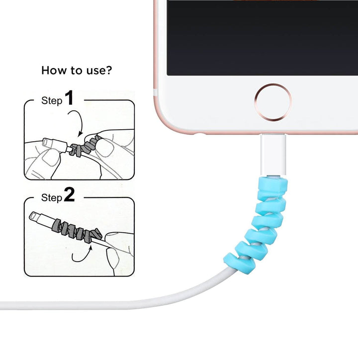 FRATO iPhone Accessories Cable Protector &amp; Microfiber Cleaning Cloth Combo | 6-Piece Accessory Kit