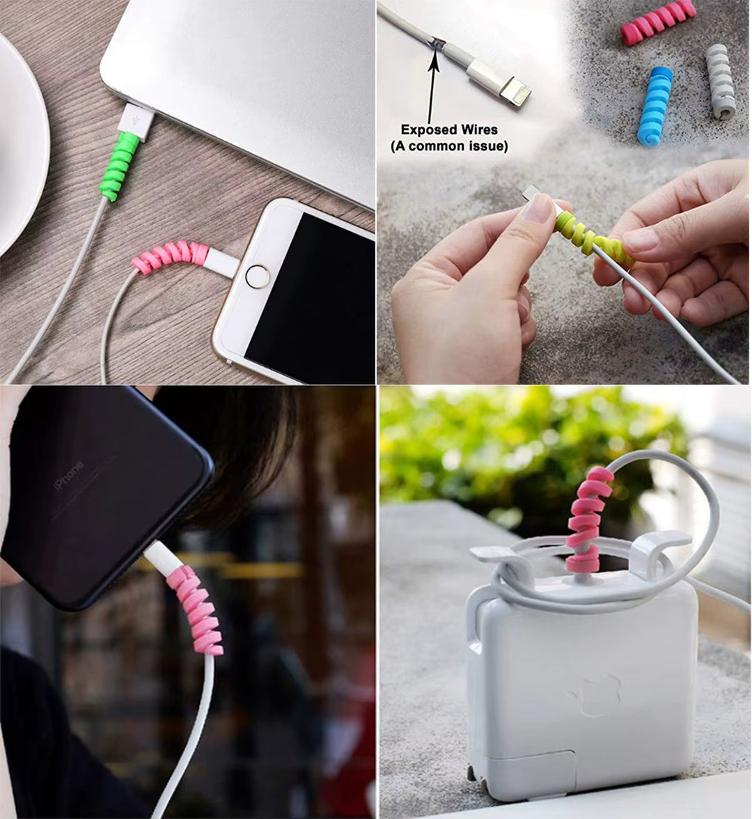 FRATO iPhone Accessories Cable Protector &amp; Microfiber Cleaning Cloth Combo | 6-Piece Accessory Kit