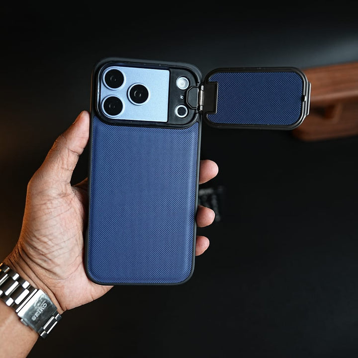 FRATO iPhone Camera Cap 17 Pro Max / Dark blue iPhone 17 Series Metal Camera Cap Stand Case Cover