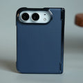 Leather Texture Case for iPhone Duo with Chrome Side | MagSafe Compatible | Hinge Protection