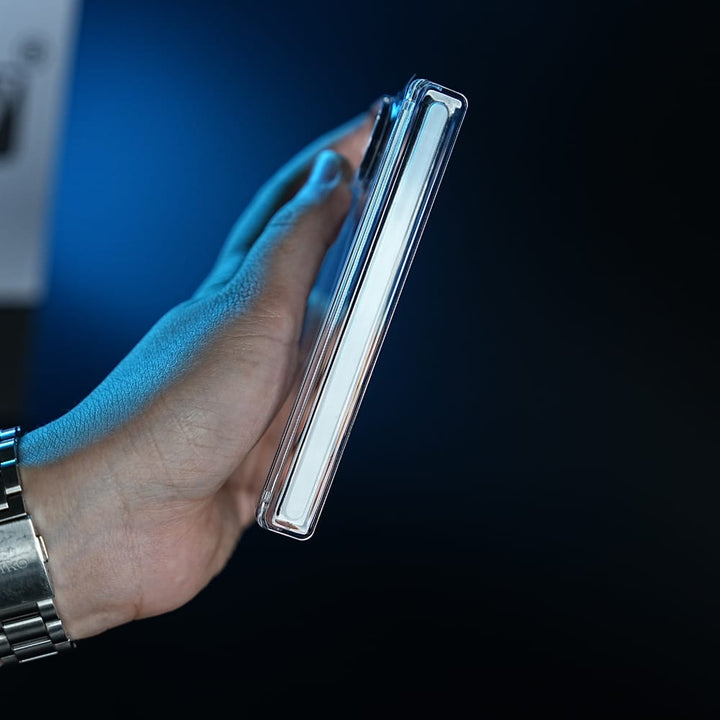 FRATO iPhone Fold CrystalGuard Duo MagSafe Case for iPhone Duo | Clear Back Cover with Hinge &amp; Front Glass Protection