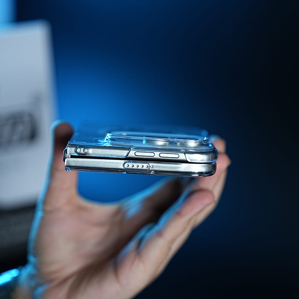 FRATO iPhone Fold CrystalMag Clear Case for iPhone Duo | MagSafe Compatible Transparent Protective Cover